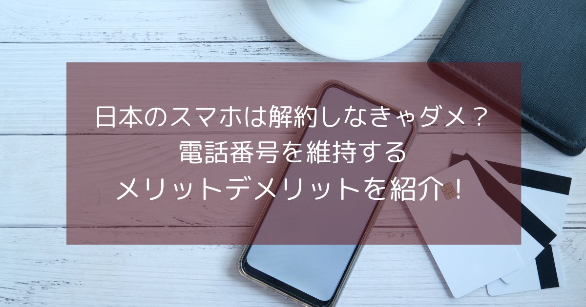 【ベトナム駐在】日本のスマホは解約しなきゃダメなのか、電話番号を維持するメリットデメリットを紹介！